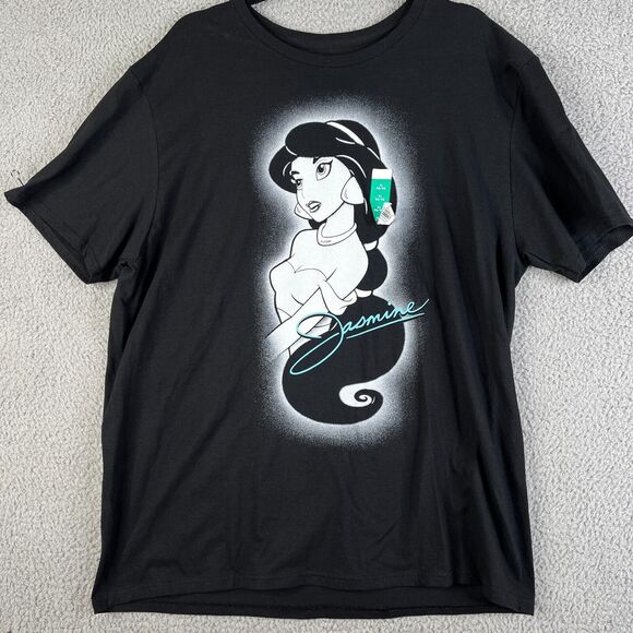Disney Aladdin Jasmine T Shirt Extra Large  46/48 Black Classic Vintage Graphic - Picture 1 of 6